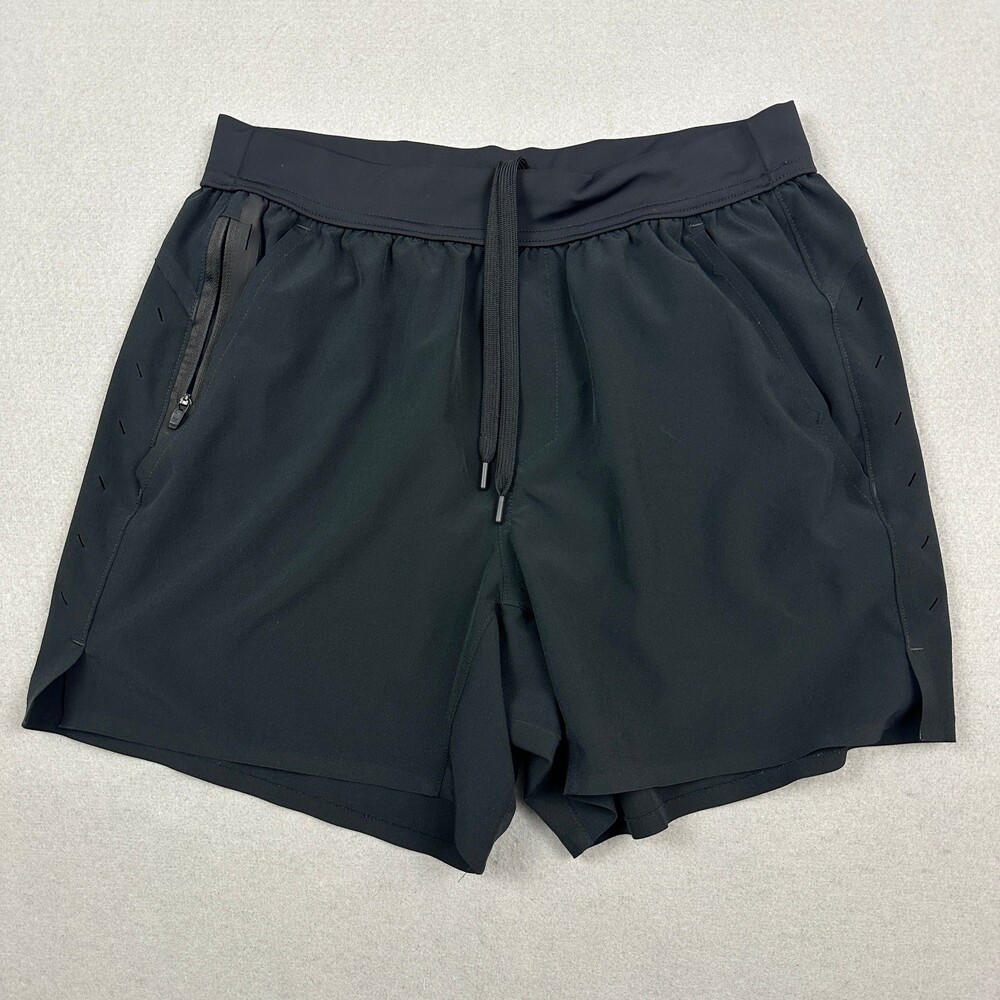 Ten Thousand Shorts Men Small Black Solid Running Training Stretch Pockets S